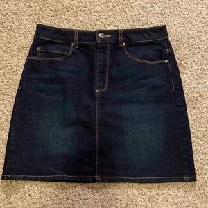 Harper dark wash denim skirt